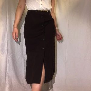 Thrifted Vintage High-waisted Brown Skirt